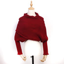 Europe and American style new winter wool scarves for men and women with sleeves knitted scarf thick warm high-end fashion