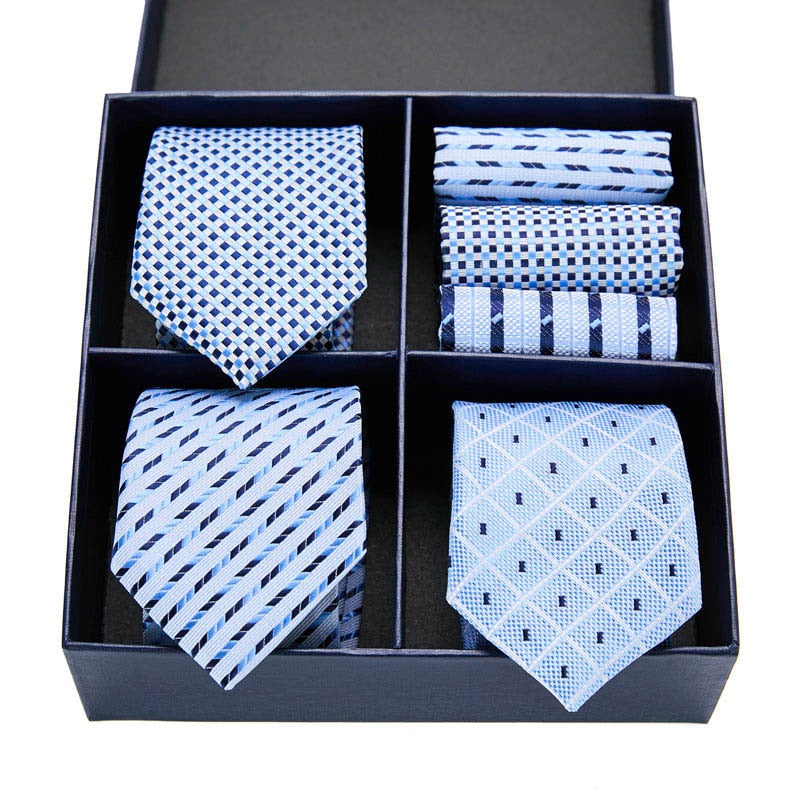 Gift box packing Silk Ties For Men Novelty Hanky  Set 3 Styles  Men&