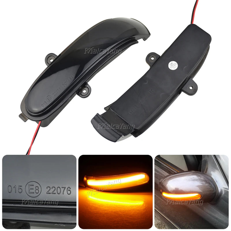 A2038201521 For Mercedes Benz C Class W203 S203 CL203 2PCS LED Dynamic Turn Signal Light Side Rearview Mirror Sequential Lamp