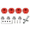 Alloy 12mm wheel hex hub adapter/M4 serrated lock nut for 1/10 ARRMA 3s&Mega550 Vorteks Senton Granite Big Rock Typhon part