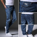 New Fashion Men's Jeans Light Color Stretch Jeans Casual Straight Slim Fit Multicolor Skinny Jeans Men Cotton Denim Trousers