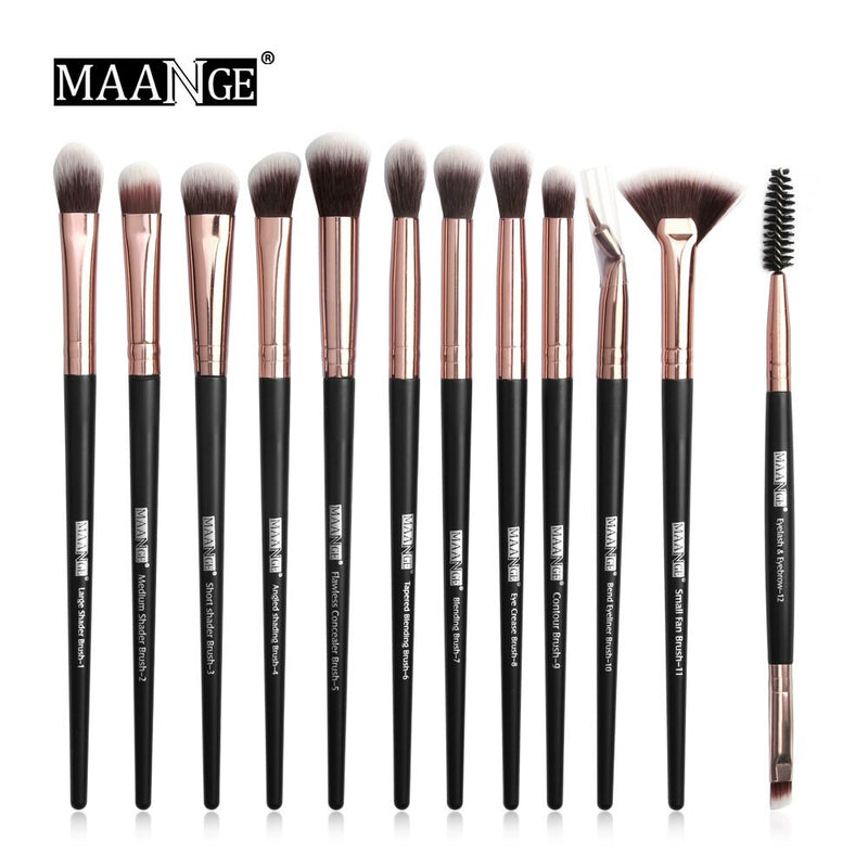 MAANGE Pro 12/20pcs Makeup Brushes Set with Bag Powder EyeShadow Blending Eyeliner Eyelash Lip Portable Brush Set For Make up