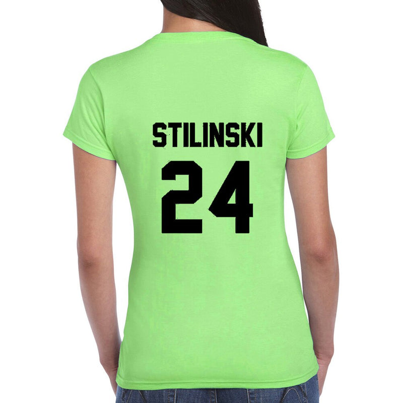 Stilinski 24 Letters Print Women Short Sleeve T Shirt Women Harajuku Kawaii Red Tshirt  Tops Teen Wolf Shirts Women Gai