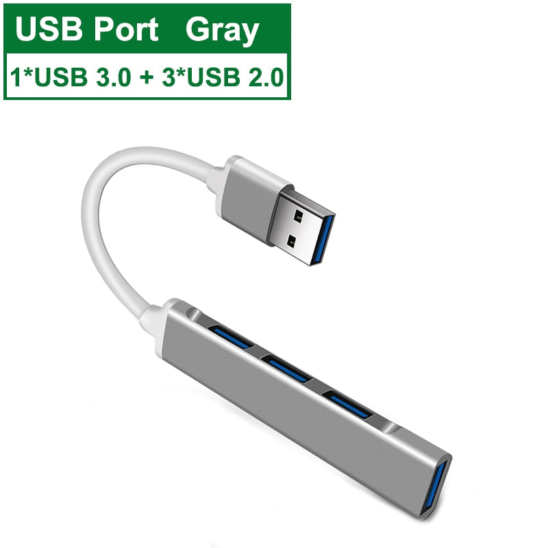 USB C HUB 3.0 Type C 3.1 4 Port Multi Splitter Adapter OTG For Lenovo Xiaomi Macbook Pro 13 15 Air Pro PC Computer Accessories