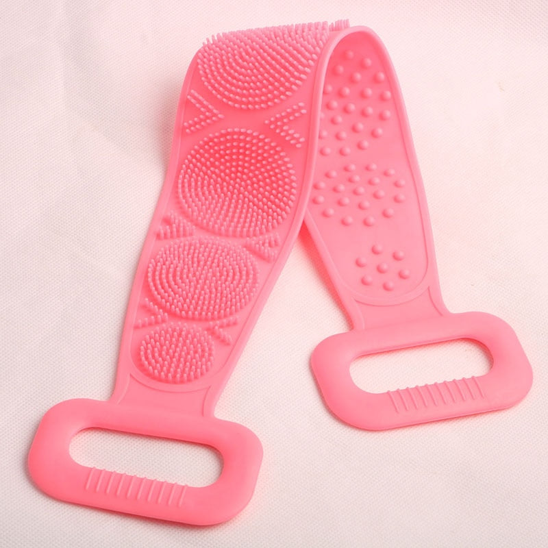 Bath Brushes Towel Soft Silicone Body Brush Bath Belt Exfoliating Massage Back Belt Wash Skin Household Clean Shower Brush