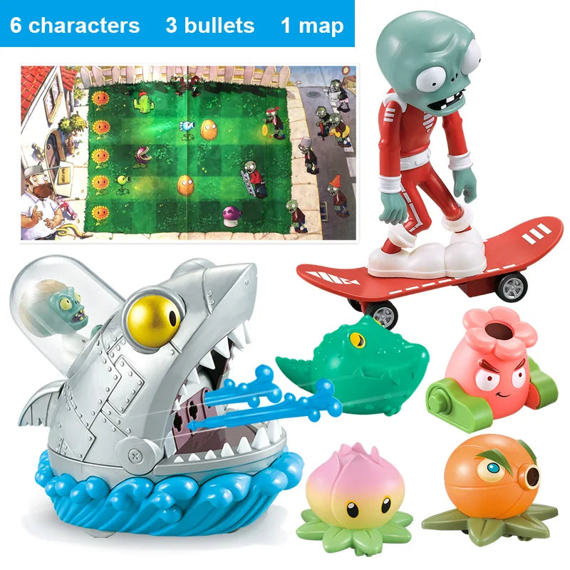 PLANTS VS ZOMBIES 2 PVZ Toys Complete Set Of Boys Anime Figure Combat gyro Children's Dolls Kids Birthday Toy Gifts