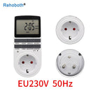 EU Electronic Digital Timer Switch US FR BR Plug Kitchen Timer Socket Outlet 230V 110V 7 Day 12/24 Hour Programmable Timing