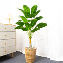 100cm 24Heads Artificial Banana Tree Large Tropical Plants Fake Palm Leafs Plastic Monstera Leaves Musa Tree for Autumn Decor