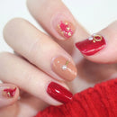 13x13.5cm 100 Sheets Red Foil Paper Gold Leaf Sheet in Arts and Crafts Furniture Nail Decoration Painting Pota on Painting Potal