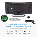 7 Inch Digital Alarm Clock Curved Dimmable Led Electronic Digital Desktop Clock For Kids Bedroom Large Number Table Clock