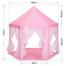 Girls Princess Pink Tents Castle Children Outside Garden Fold Tent Balls Pool Cubby Play House Portable Kids Toys Play Tents