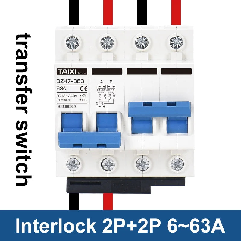 DC 12V 24V 48V 36V 72V MCB Battery Car Protector Mini Circuit Breaker DZ47 Positive And Negative Pole Protection Switch Isolator