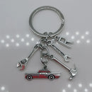 Mechanical Keychain Dad Father Initial Keychain Father's Day Gift Letter A-Z Truck Keychain Truck Key Ring Car Truck Lover Gift