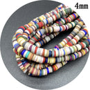400pcs/Lot 3/4/5/6mm 16inch Round Slice Clay Beads Spacer Beads Polymer Clay Beads For Jewelry Making DIY Handmade Accessories
