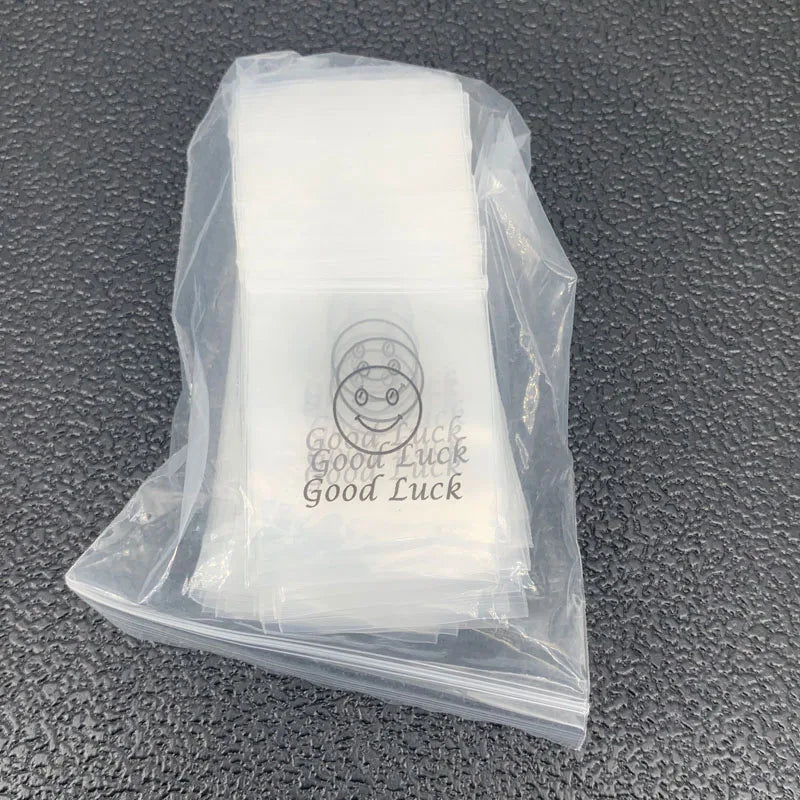 100pcs/pack  4*6cm 5/8mm Smile Pictures OPP Ziplock Bag ZIP Bag Plastic Sealed Bags Waterproof  Jewelry Packing Display