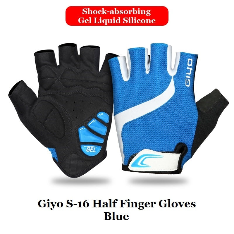 Giyo Breaking Wind Cycling Half Finger Gloves Anti-slip Bicycle Mittens Racing Road Bike Glove MTB Biciclet Guantes Ciclismo