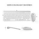 Wireless Keyboard Mouse Spanish Set 2.4Ghz Ultra-Thin Sleek Design for office home/travel Full Size wireless mouse keyboard