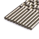 10Pcs 1/1.5/2/2.5/3/3.2/3.5/4/4.5/5mm M35 Round Shank HSS-Co Cobalt Twist Drill Spiral Drill Bit