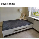 Crystal Velvet Bed Mattress Cover Fitted Sheet Protector Pad Bed Linens Quilted Warm Fleece Bed Cover Eu King 160x200cm