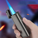 Metal Triple Torch Jet Lighter Turbo Cigar Pipe Lighter With Cigar Cutter Butane Gas Windproof  Lighter Cigarette Christmas Gift