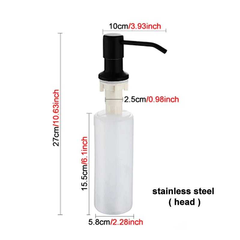 Sink Soap Dispenser Liquid Soap Bottle Manually Pressing Soap Lotion Dispenser Kitchen Accessories 300ml