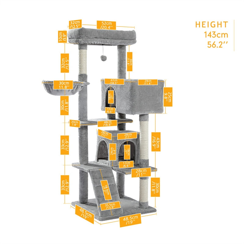 Krabpaal Toren Condo Speeltuin Kooi Kitten Multi-Level Activiteit Centrum Speelhuis Medium Krabpaal Meubels Pluche