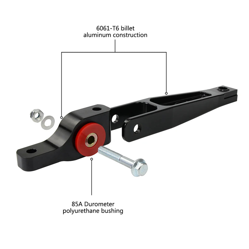 PQY - Spherical Pendulum Mount + Billet MQB Dogbone Mount Insert For 15+ AUDI 8V/8S A3 TT VW Mk7 Golf GTi Skoda Seat 5Q0198037