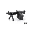 WW2 Military Weapon Building Blocks Maxine U.S. M1919A4 Heavy Machine Guns Japanese Army Figure Accessories Educational Toy C237