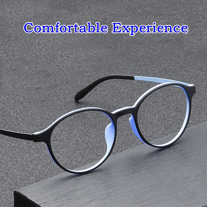 YIMARUILI Ultralight Titanium Alloy TR90 Myopia Glasses Retro Round Optical Prescription Eyeglasses Frame Men And Women H3050