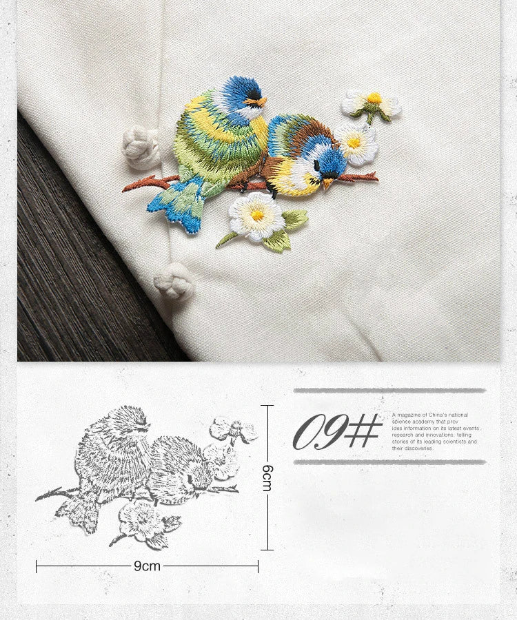 Bird Iron on Patches for Clothing Animal of The Breach Embroidery Applique DIY Hat Coat Dress Pants Accessories Cloth Sticker