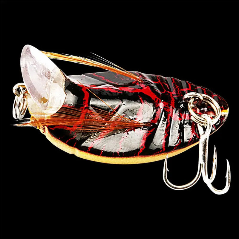 38mm/4.1g Fishing Tackle Cicada Bait Fishing Lure Insect Bug Lure Sea Beetle Crank Floating Wobbler For Bass Carp Fishing Tackle