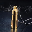 Openable Glass Container Tube Urn Necklaces for Ashes Stainless Steel Cremation Jewelry Memorial Pendant Keepsake + Funnel Fill