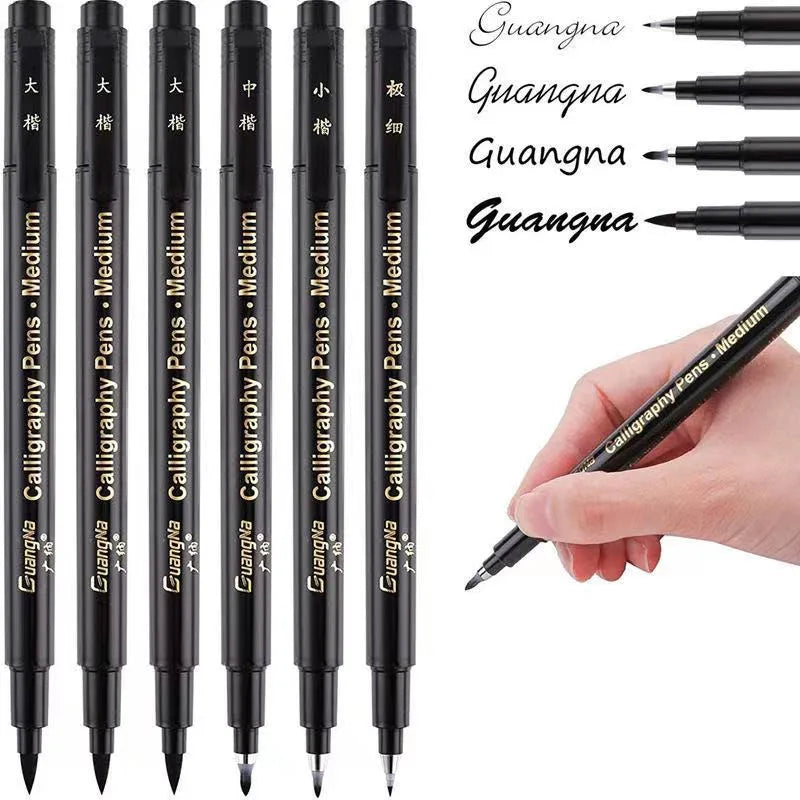 1pcs 4 sizes Zebra Same style Brush Pen Chinese Japanese Calligrapy Brush Pen set for Signature Drawing Art Supplies