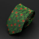Trendy Design Men's Microfiber Jacquard Necktie Animal Plant Skull Flower Woven Tie Wedding Party Father's Day Birthday Gift