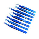 VETUS Professional Makeup Eyelash Tweezers For Volume Eyelash Extension Blue Eyebrow Tweezers Excellent Closure Beauty Tool