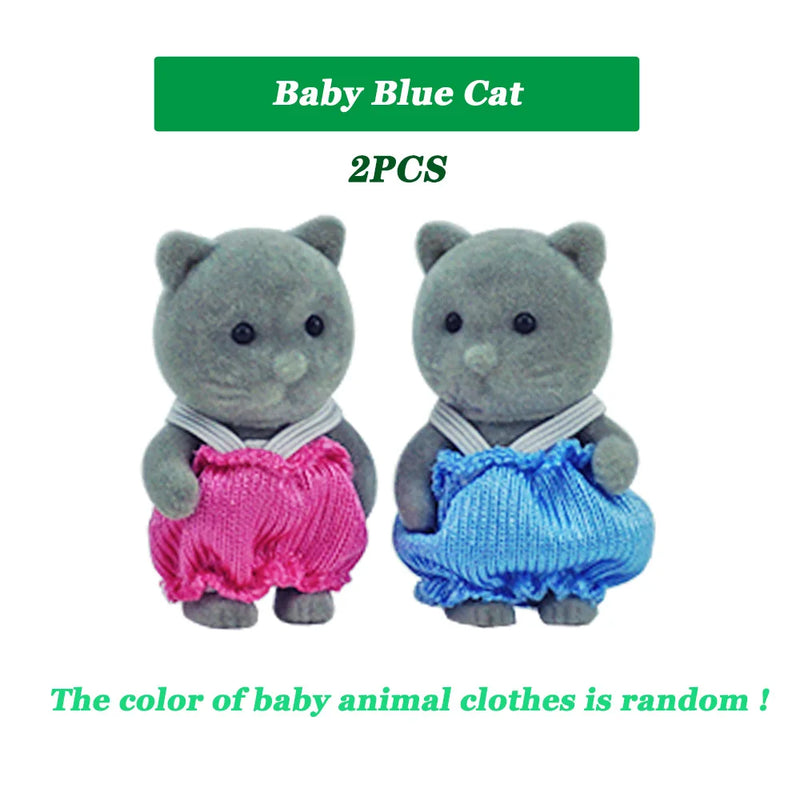 Easter Bunny Simulation Forest Animal Baby Toys Rabbit Family Dolls Dollhouse Figures Collectible Toy  4.5cm Furniture Set Gift