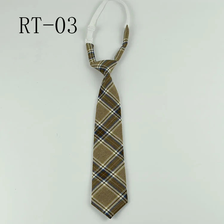 Women Plaid JK Neck Tie Girls Lazy Skinny Slim Cute Necktie Plaid Uniform School Student Neckties Gravatas Cravat Boys Neckwear