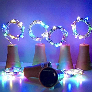 2M 20LEDs Solar Wine Bottle String Light Solar Copper Wire Fairy Lights Cork Shape Christmas Lamp For Wedding Party Garden Decor