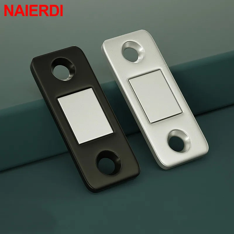 NAIERDI 2pcs/Set Magnet Door Stops Hidden Door Closer Magnetic Cabinet Catches With Screw For Closet Cupboard Furniture Hardware