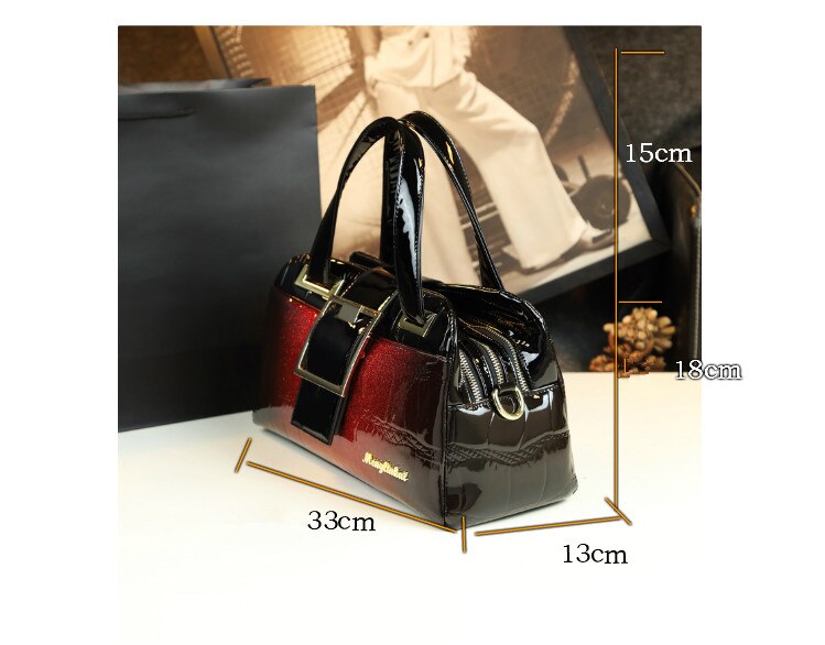 Mother Bag New Fashion Women Handbag Shoulder Messenger Middle-aged Leather Female Bag Crocodile Pattern Portable Boston Bags