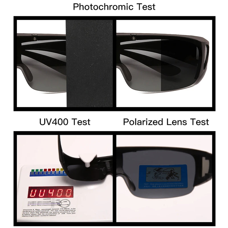 VIVIBEE Flip Up Polarized Fit Over Glasses Sunglasses Men Driving UV400 Photochromic Fishing Goggle for Mypoia Outdoor Women