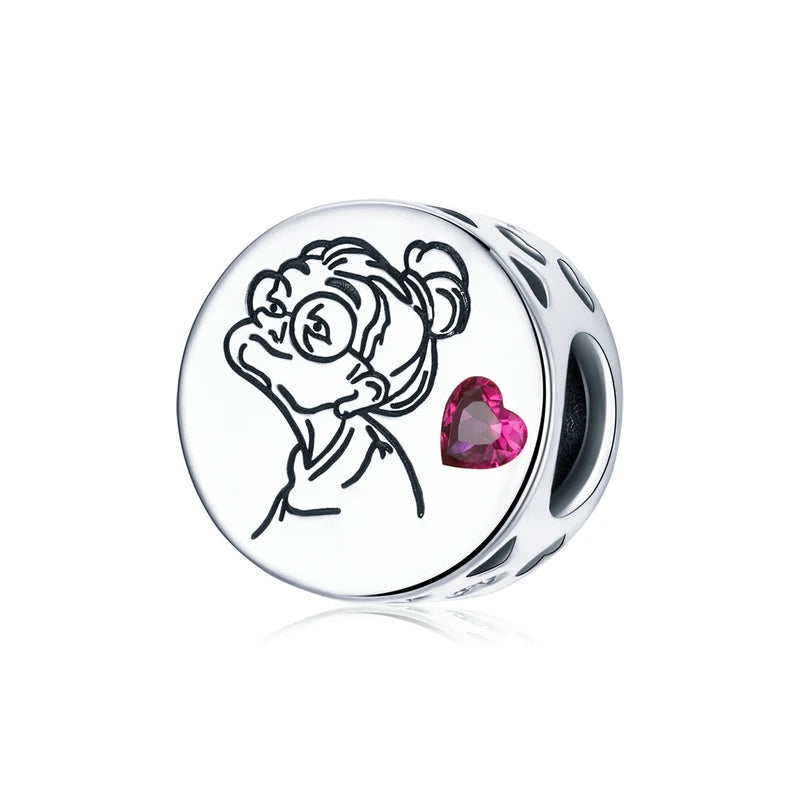 BAMOER Silver Charm Collection 925 Sterling Silver Dazzling CZ Beads fit Bracelets & Bangles Jewelry