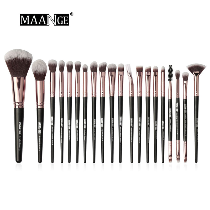 MAANGE Pro 12/20pcs Makeup Brushes Set with Bag Powder EyeShadow Blending Eyeliner Eyelash Lip Portable Brush Set For Make up