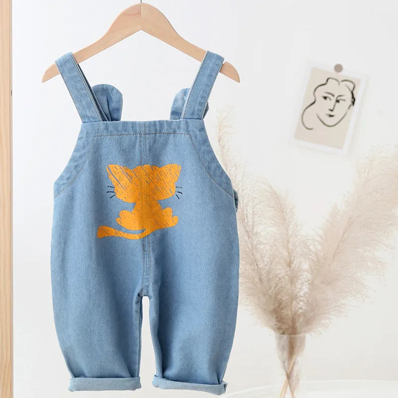 IENENS Baby Girl Overalls Kids Casual Trousers Jumpsuit Toddler Infant Denim Dungarees Child Boy Jeans Playsuit