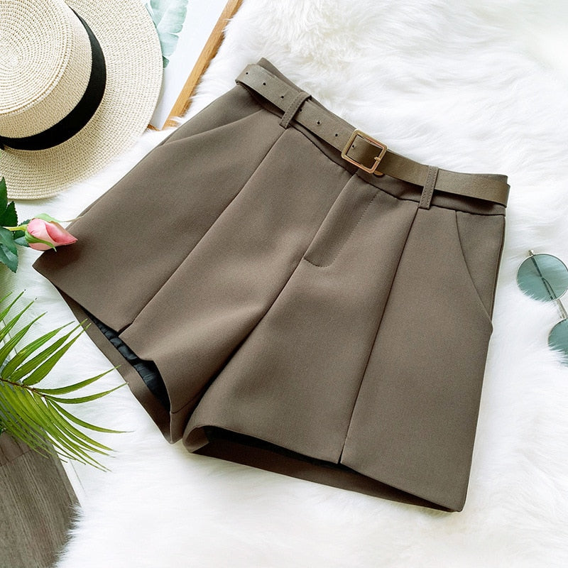 Summer Women Fashion Shorts High Waist Black White Short Trousers Women Casual Wide Leg Shorts Hrarjuku Spring Bottoms Femme