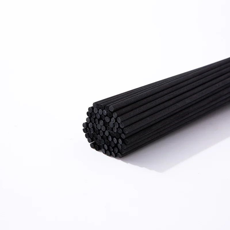 50PCS Dia 5/4/3MM X L40/35/30/25CM Black Fiber Rattan Sticks Essential oil Reed Diffuser Sticks for Air Freshener Home Fragrance