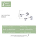 bamoer 925 Sterling Silver small Ball Sleeping Stud Earrings for Women Original Design Fine Jewelry Bijoux Brincos SCE581