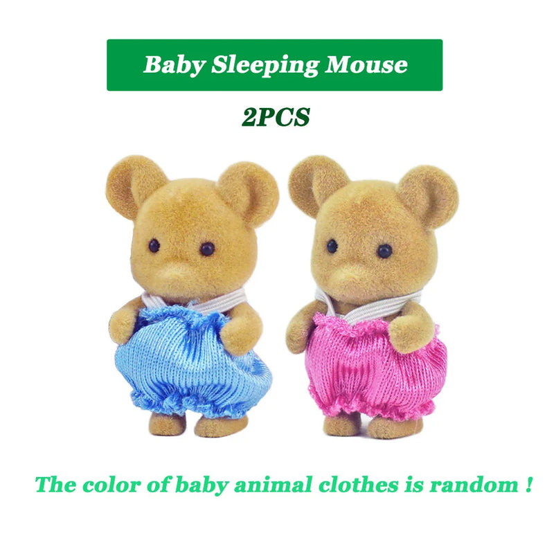 Easter Bunny Simulation Forest Animal Baby Toys Rabbit Family Dolls Dollhouse Figures Collectible Toy  4.5cm Furniture Set Gift