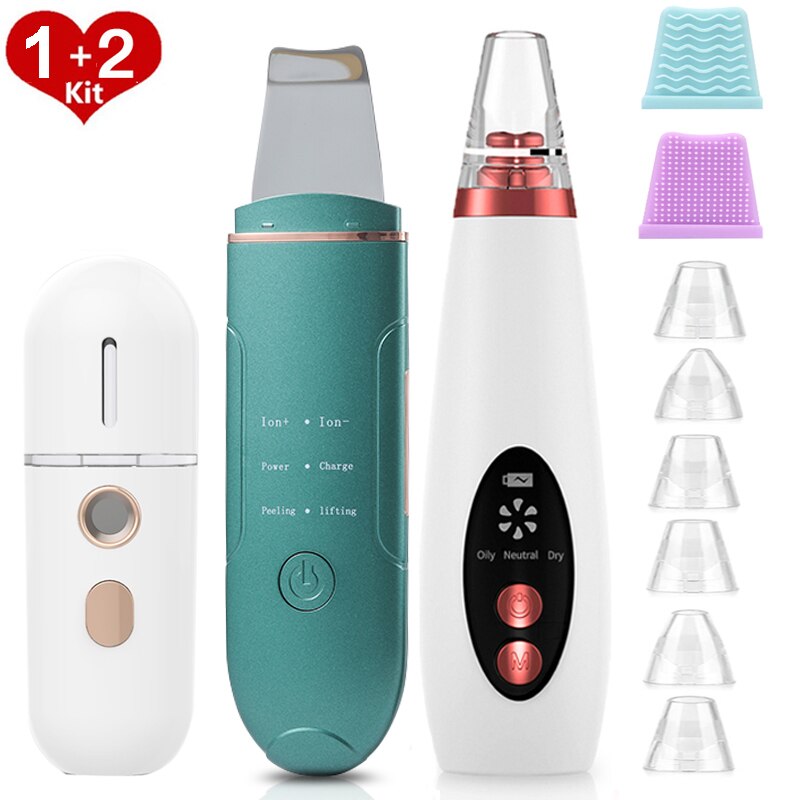 RUBYONLY Ultrasonic Skin Scrubber Deep Face Cleaning Machine Peeling Shovel Facial Pore Cleaner Ultrasonic Cleaner