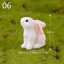 Easter Bunny Decoration Mini Resin Rabbit Craft Miniature Figurine Landscape Model Home Desktop Decor Fairy Garden Decoration
